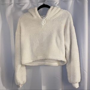 White fluffy sweatshirt